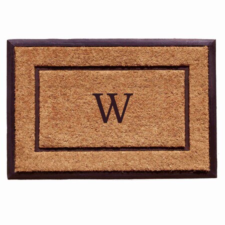 Monogram Door Mat, Black, Natural, 24 in W x 36 in L